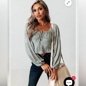 Long sleeve crop top